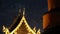 Floating asian lanterns in old town,Chiang Mai Thailand