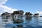 Floating Bajau fisherman\'s house on the sea