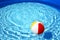 Floating ball in a swimming pool