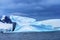 Floating Blue Iceberg Snow Glaciers Mountains Charlotte Harbor Antarctica