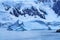 Floating Blue Iceberg Snow Mountains Glaciers Charlotte Harbor Antarctica
