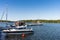 Floating boat refueling station Stockholm Archipelago