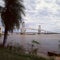 floating bridge,corrientes providence ,chaco providence paraguay river, argentina