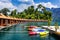 Floating Bungalows with kayaks at Khao Sok National Park, Cheow Lan Lake, Thailand