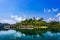 Floating Bungalows with kayaks at Khao Sok National Park, Cheow Lan Lake, Thailand