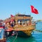 Floating cafes in Istanbul