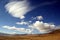 Floating clouds on tibetlake