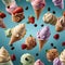 Floating delicious gelato is a frozen dessert that is made with milk, cream, sugar, and flavorings. Cinematic ads