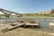 Floating dining room of a restaurant on the waters of the Tigris