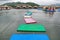 Floating foam matress pathway on the water