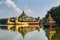 Floating Golden Temple, Karaweik on Kandawgyi Lake in Yangon, Myanmar, Burma