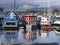 Floating homes at Coal Harbor Vancouver