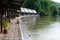 Floating hotel on River Kwai in Thailand