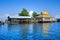 Floating House and temple, camodia.