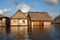 Floating houses on the Amazon River