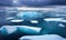 Floating ice floes in the Arctic Ocean. Nature desktop wallpaper