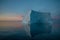 Floating Iceberg in evening light
