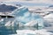 Floating iceberg at ice lagoon Jokulsarlon, Iceland