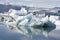 Floating icebergs in Iceland