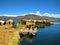 Floating island of Uros on Lake Titicaca, Puno, PerÃ¹. History, culture, tradition and human heritage