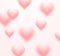 Floating Love Hearts Pink Background