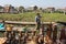 Floating market and boat souvenir seller in Inle,