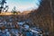 Floating mat at polesie region in Poland during winter season