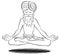 Floating meditating yogi
