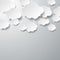 Floating Paper Clouds Background