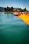 Floating Piers near Isola di San Paolo vertical view