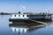 Floating pontoon pier, Danbe river, Ruse