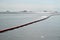 Floating PVC Oil and debris barrier Boom on sea shore