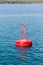 The floating sign of a buoy