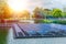 Floating solar panels or solar cell clean energy technology
