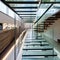 Floating Stairway: A breathtaking foyer with a floating staircase made of glass and steel, creating an illusion of weightlessnes