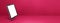 Floating tablet pc computer isolated on pink. Horizontal banner background