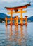 The floating Torii Gate, Miyajima island, Hiroshima, Japan