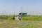 Floating vegetable plantation in Inle lake in Myanmar