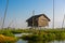 Floating vegetable plantation in Inle lake in Myanmar