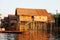 Floating village house in Inle Lake, Myanmar