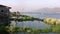 Floating village houses in Inle Lake, Myanmar