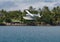 Floatplane landing in tropical Fiji