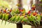 Flock of Feeding Lorikeets Queensland Australia