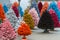 Flocked Christmas Trees