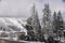 Flocked Trees and and new snow at Whitefish Mountain Village