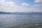 Flocks of red-billed gulls flying at Dianchi Lake, China