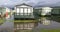 Flood around mobile static caravan park homes