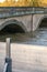 Flood barriers put in place to protect Bewdley river from flooding,Bewdley,Worcestershire,England,UK