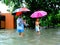 Flood caused by typhoon Mario (international name Fung Wong) in the Philippines on September 19, 2014