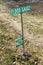 Flood Gauge Marker Sign Post in Inundation Zone